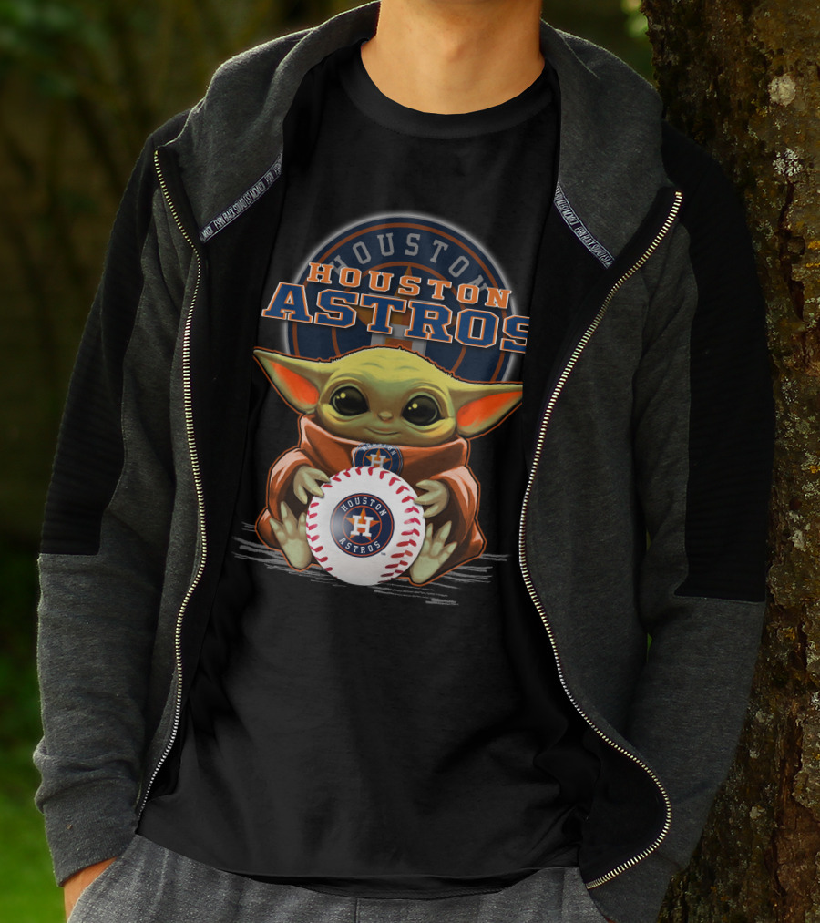 Houston Astros Yoda Baseball Fan T-Shirt