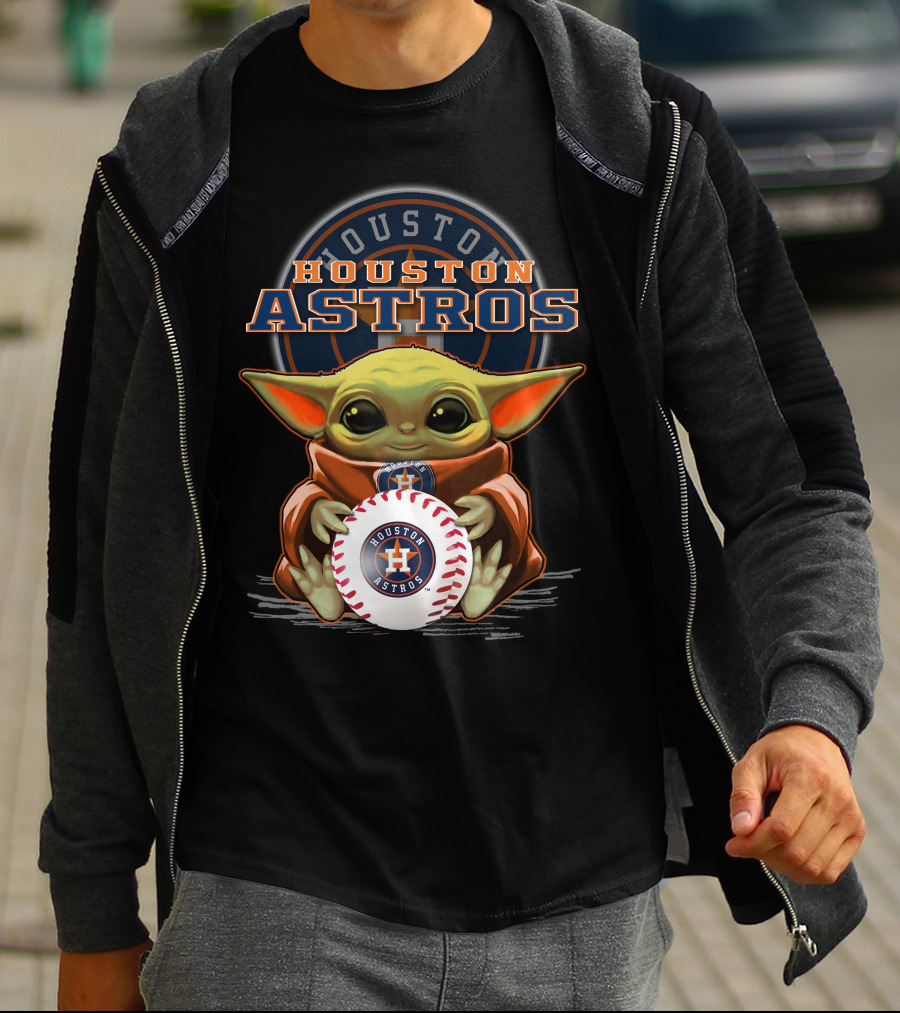 Houston Astros Yoda Baseball Fan T-Shirt