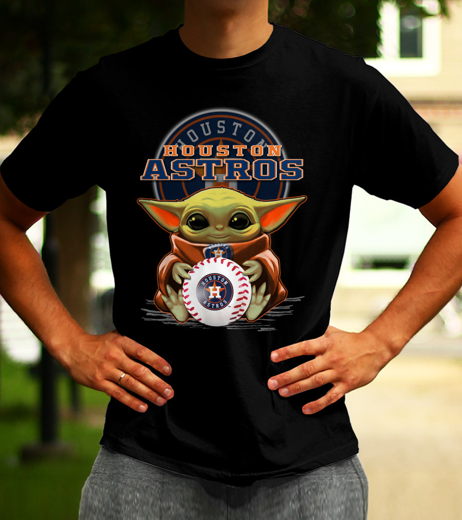 Houston Astros Yoda Baseball Fan T-Shirt