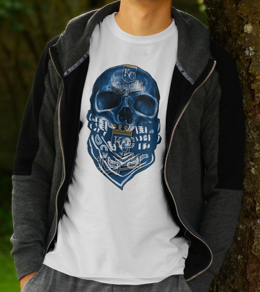 KC Royals Skull Bandana T-Shirt