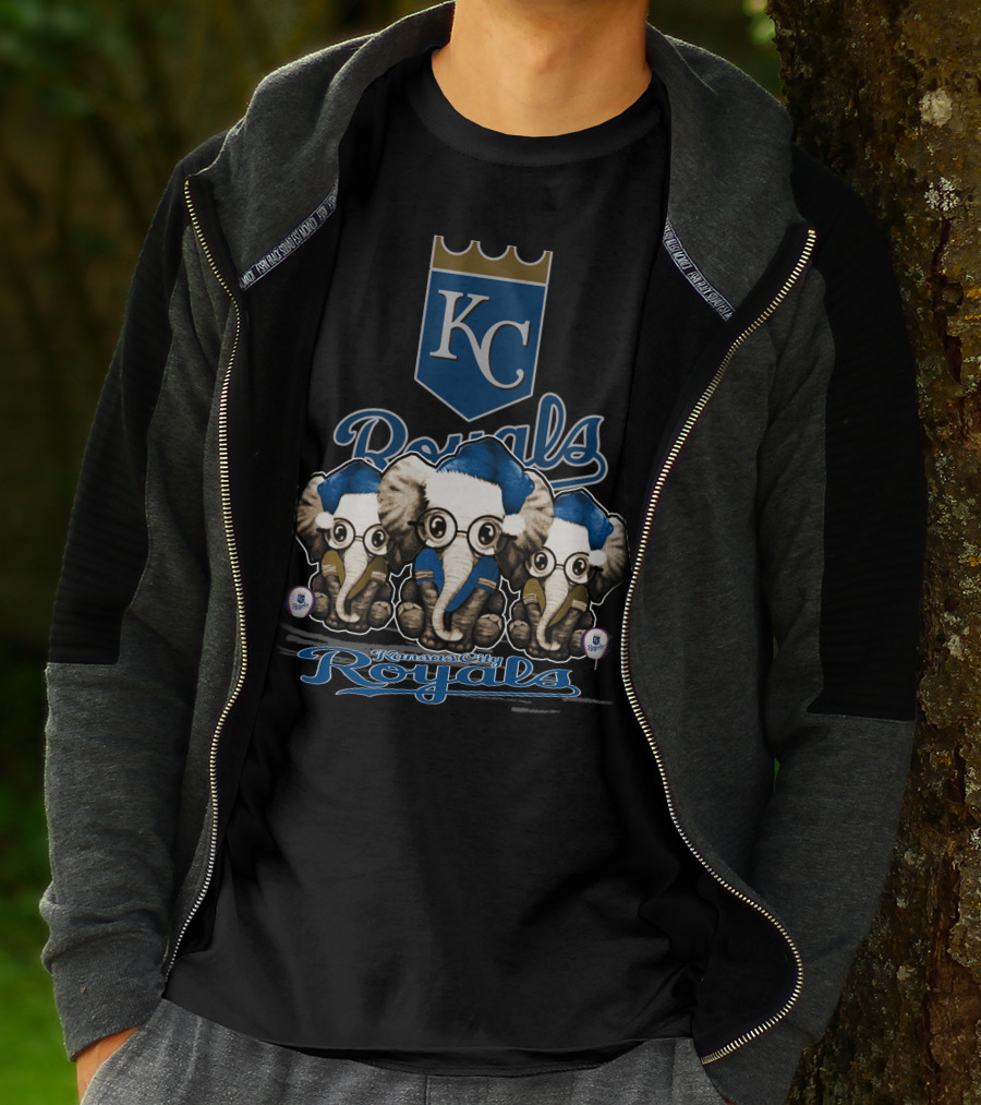 Kansas City Royals Christmas Elephants KC Royals T-Shirt