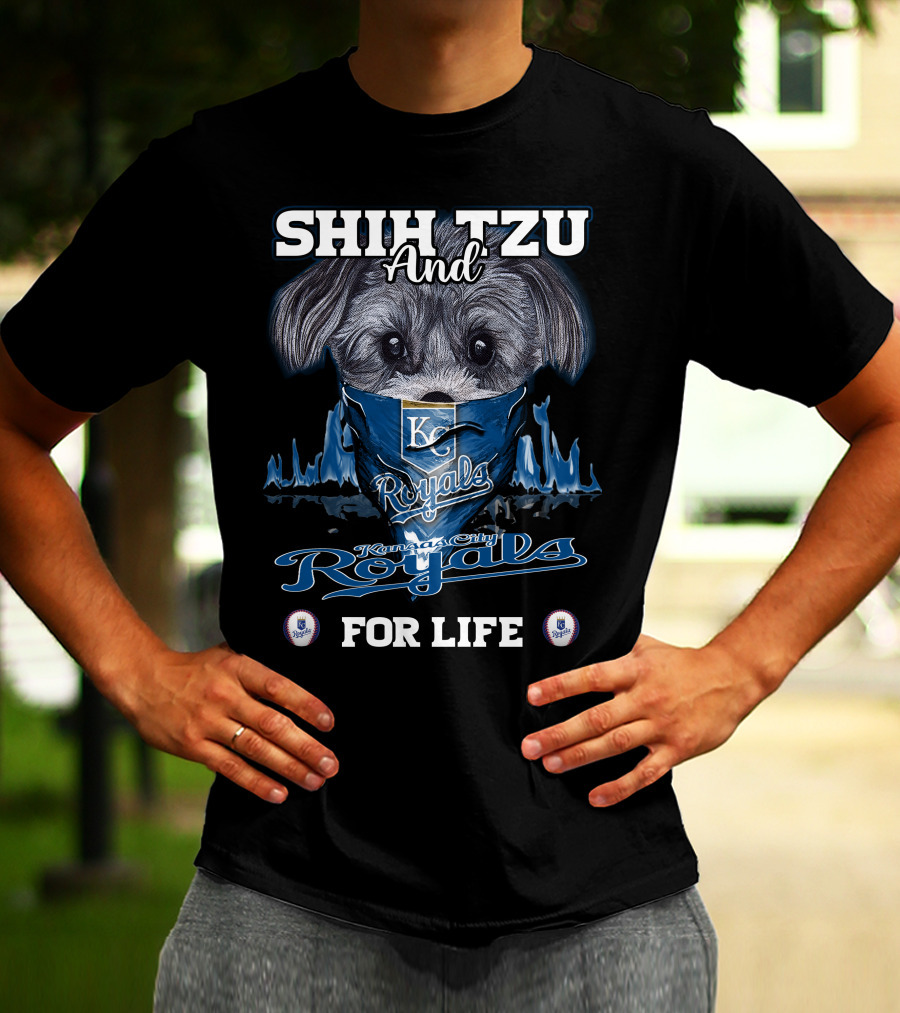 Shih Tzu And Kansas City Royals For Life T-Shirt
