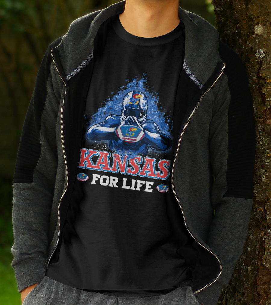 Kansas Jayhawks Football For Life T-Shirt