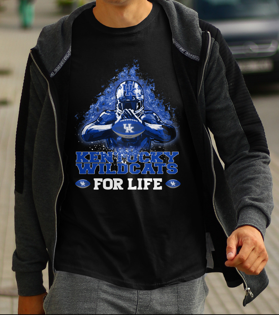 Kentucky Wildcats UK For Life Football Fan T-Shirt