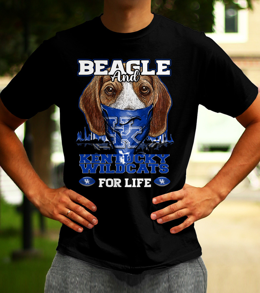 Beagle And Kentucky Wildcats For Life T-Shirt