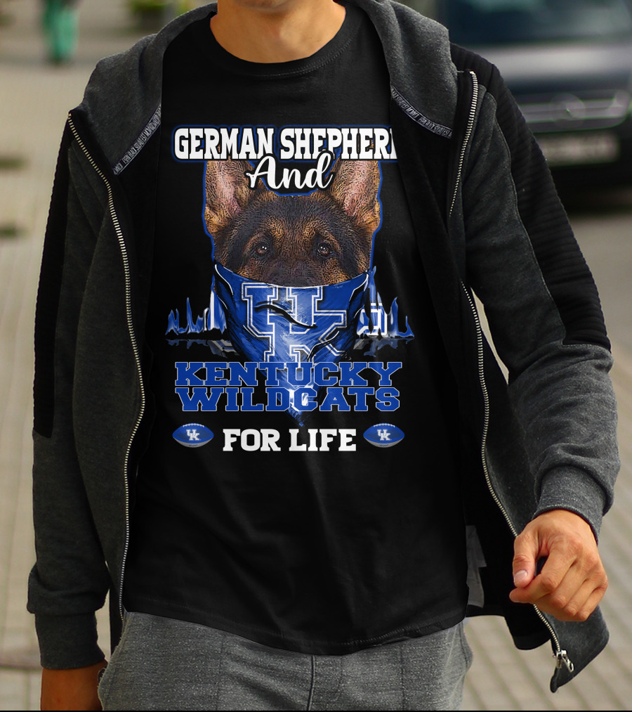 German Shepherd And Kentucky Wildcats For Life T-Shirt