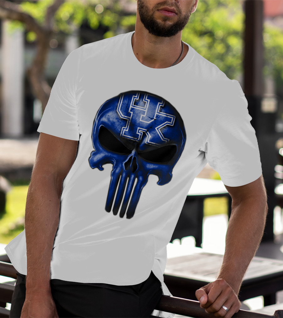 Kentucky Wildcats UK Blue Skull T-Shirt