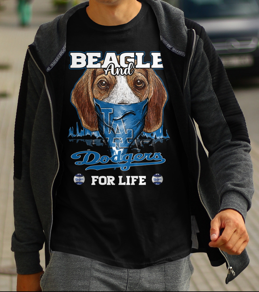 Beagle And Dodgers For Life Los Angeles T-Shirt