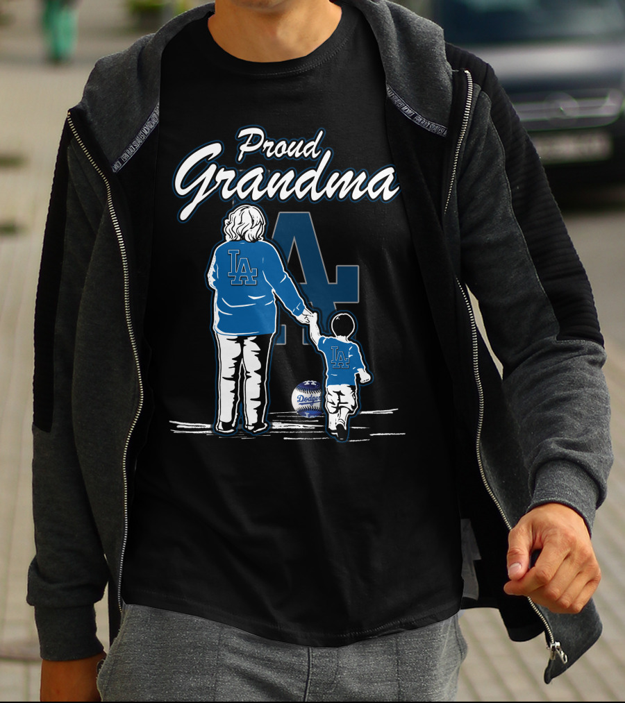 Proud Grandma LA Dodgers Fan With Child Team Spirit T-Shirt