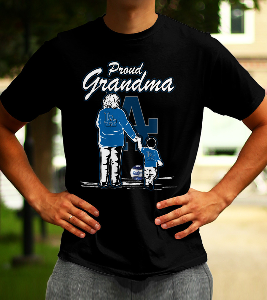 Proud Grandma LA Dodgers Fan With Child Team Spirit T-Shirt