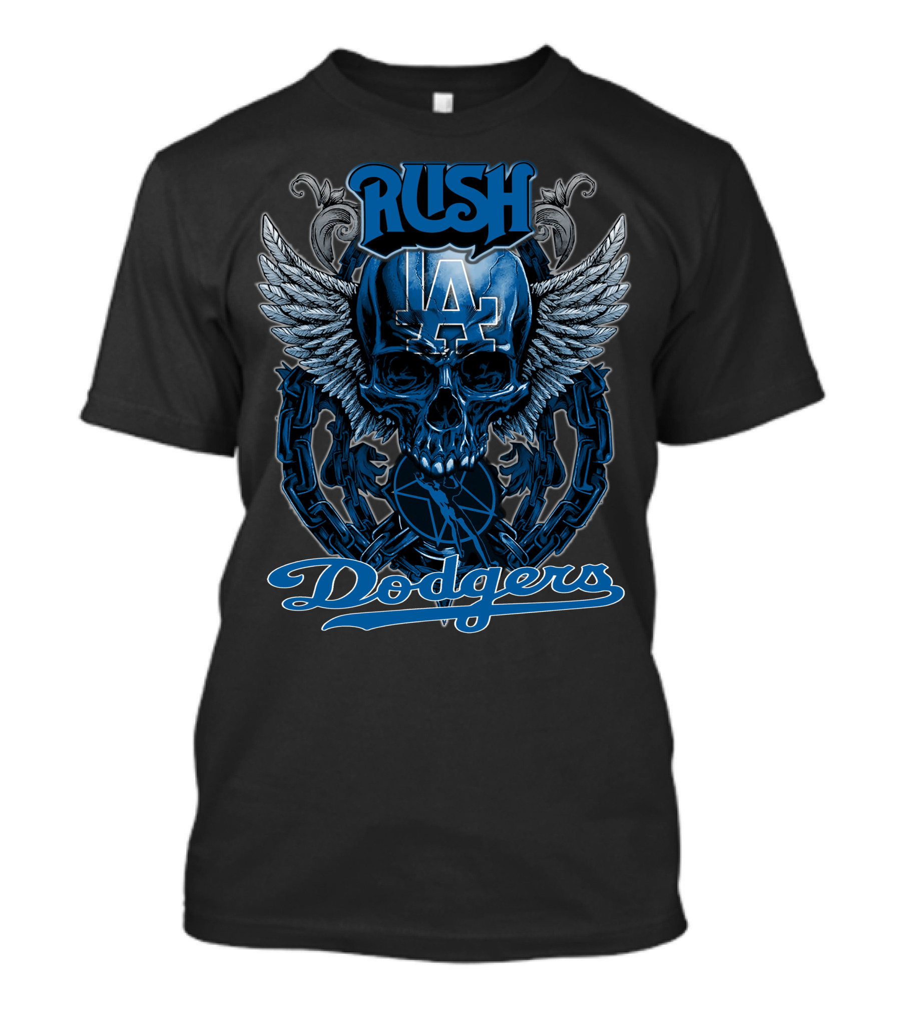 Rush LA Dodgers Skull Wings T-Shirt