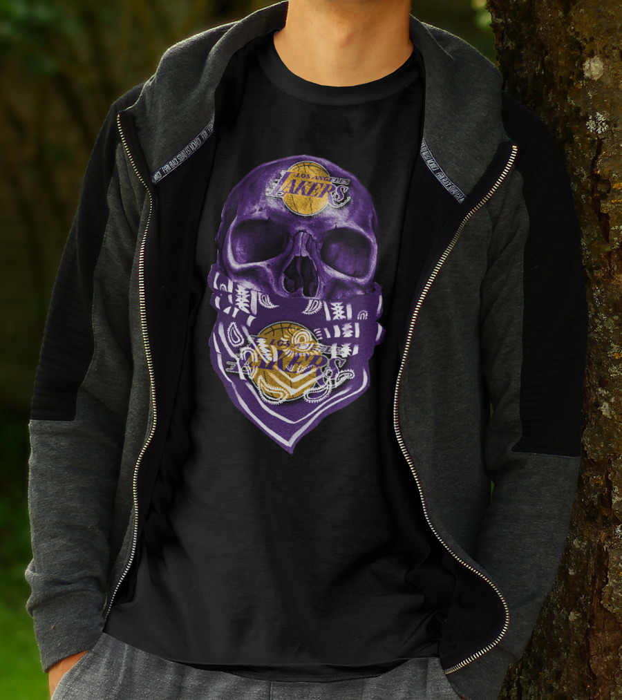 Los Angeles Lakers Skull Bandana NBA T-Shirt