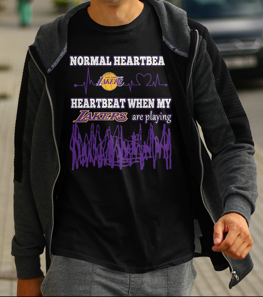 Normal Heartbeat Heartbeat When My Los Angeles Lakers Are Playing T-Shirt