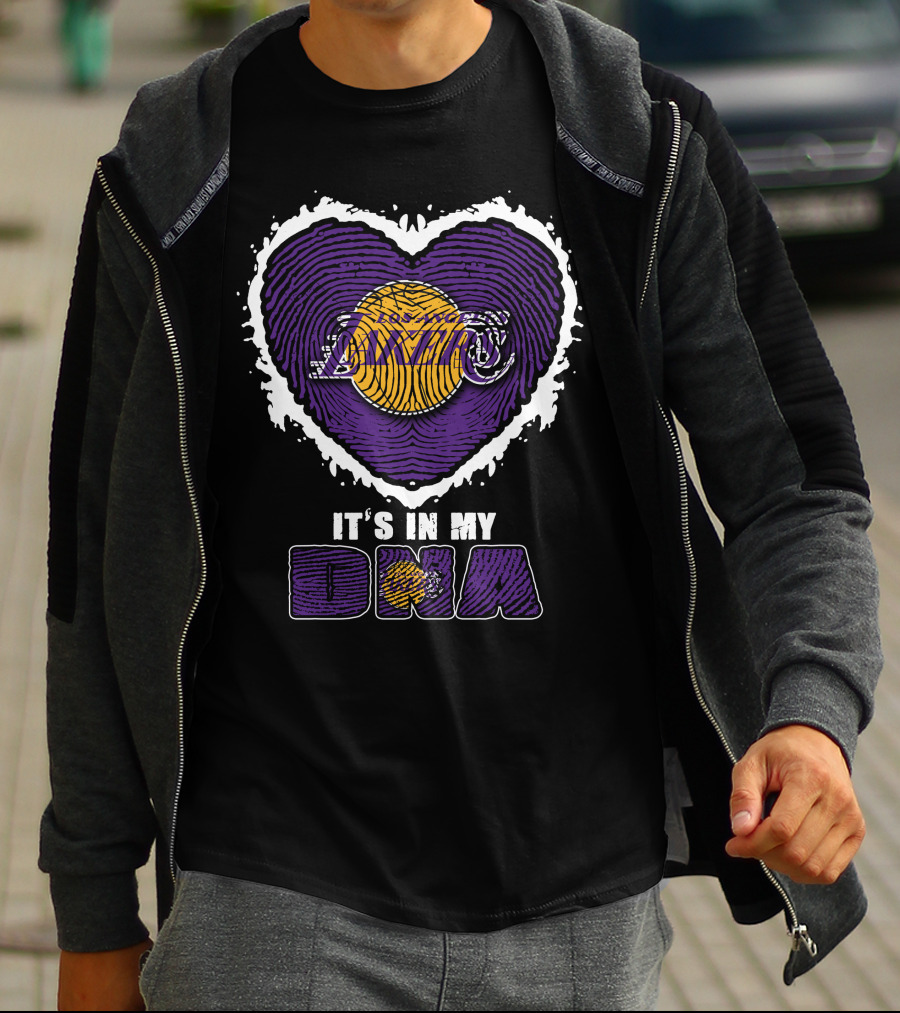 It's In My DNA Los Angeles Lakers Heart T-Shirt
