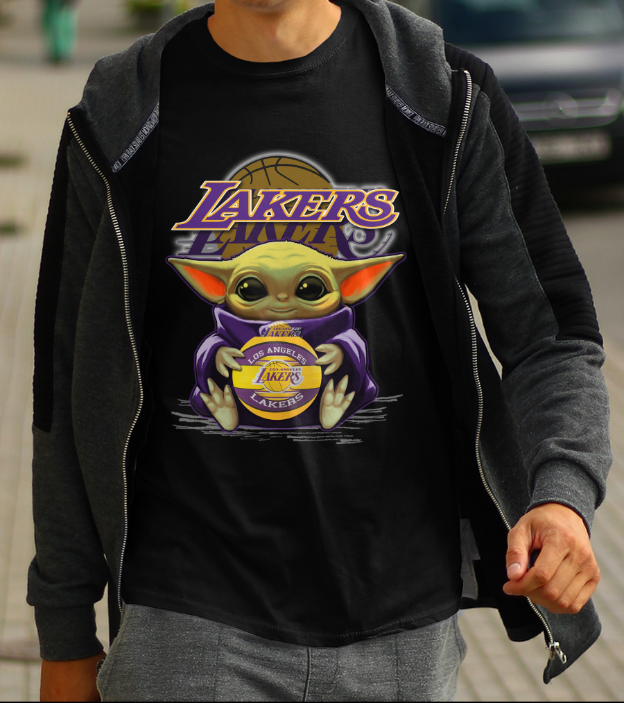 Los Angeles Lakers Yoda Crossover Basketball Fan T-Shirt