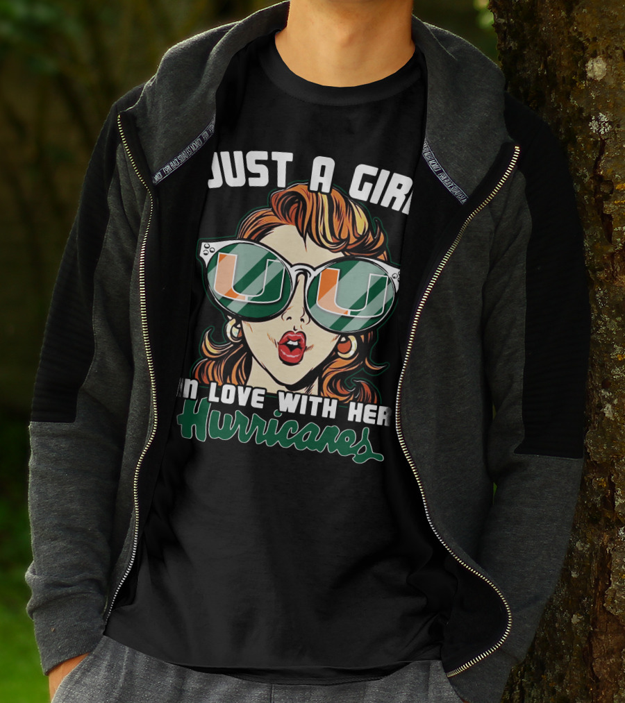 Just A Girl In Love With Her Miami Hurricanes T-Shirt
