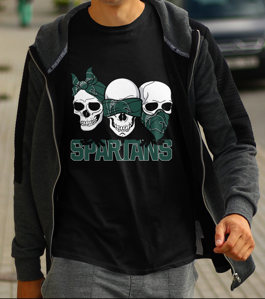 Spartans Three Skull Bandana T-Shirt