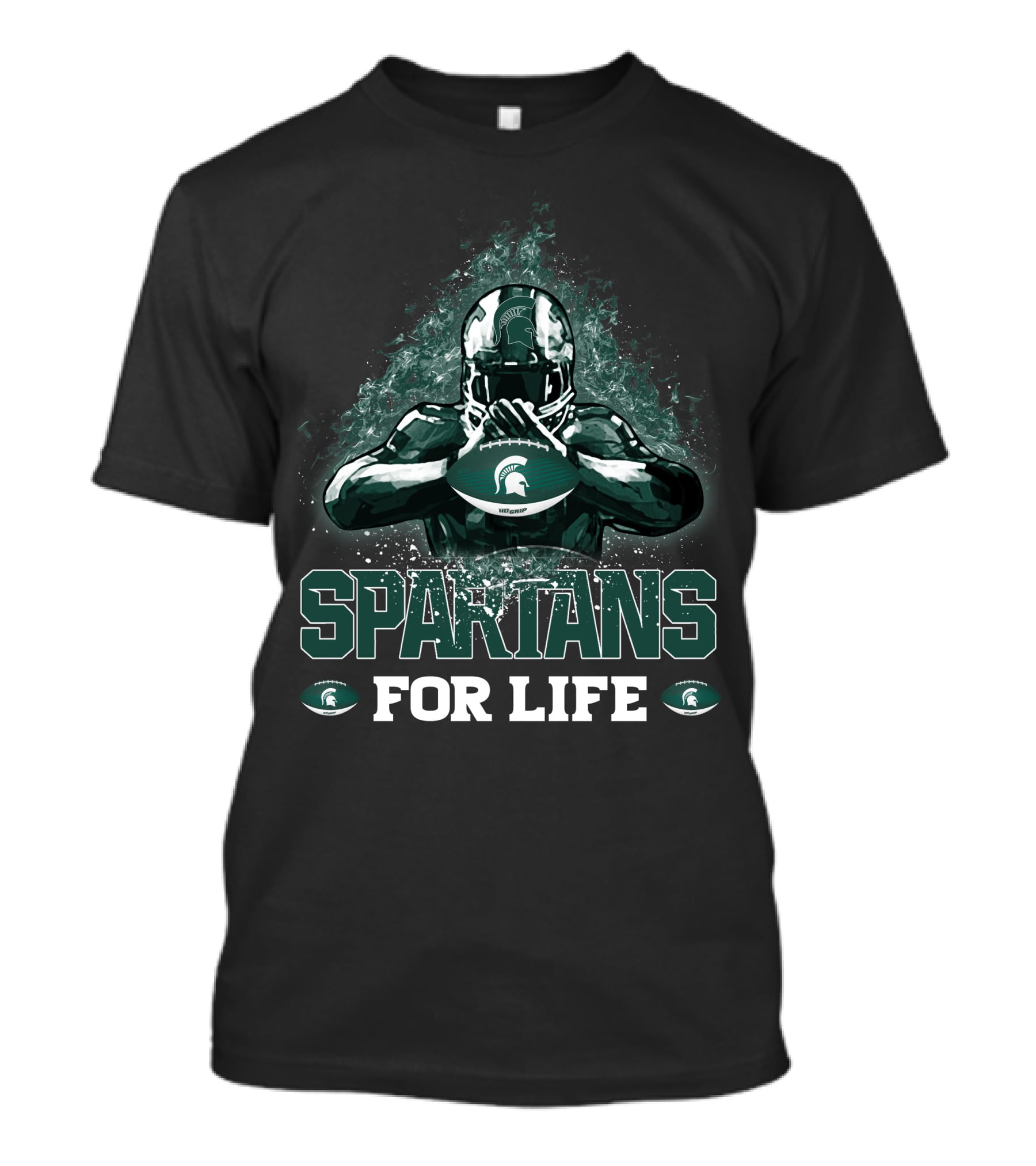 Spartans For Life Michigan State Football Fan Spirit T-Shirt
