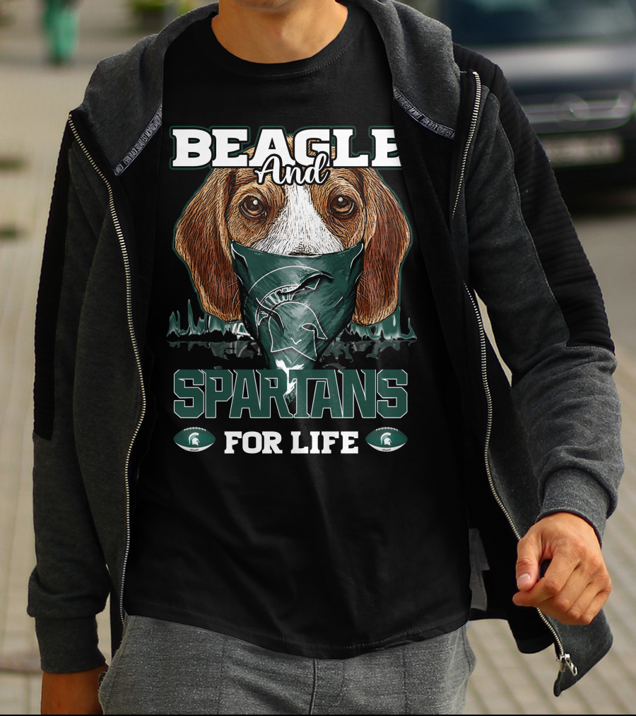 Beagle And Michigan State Spartans For Life T-Shirt