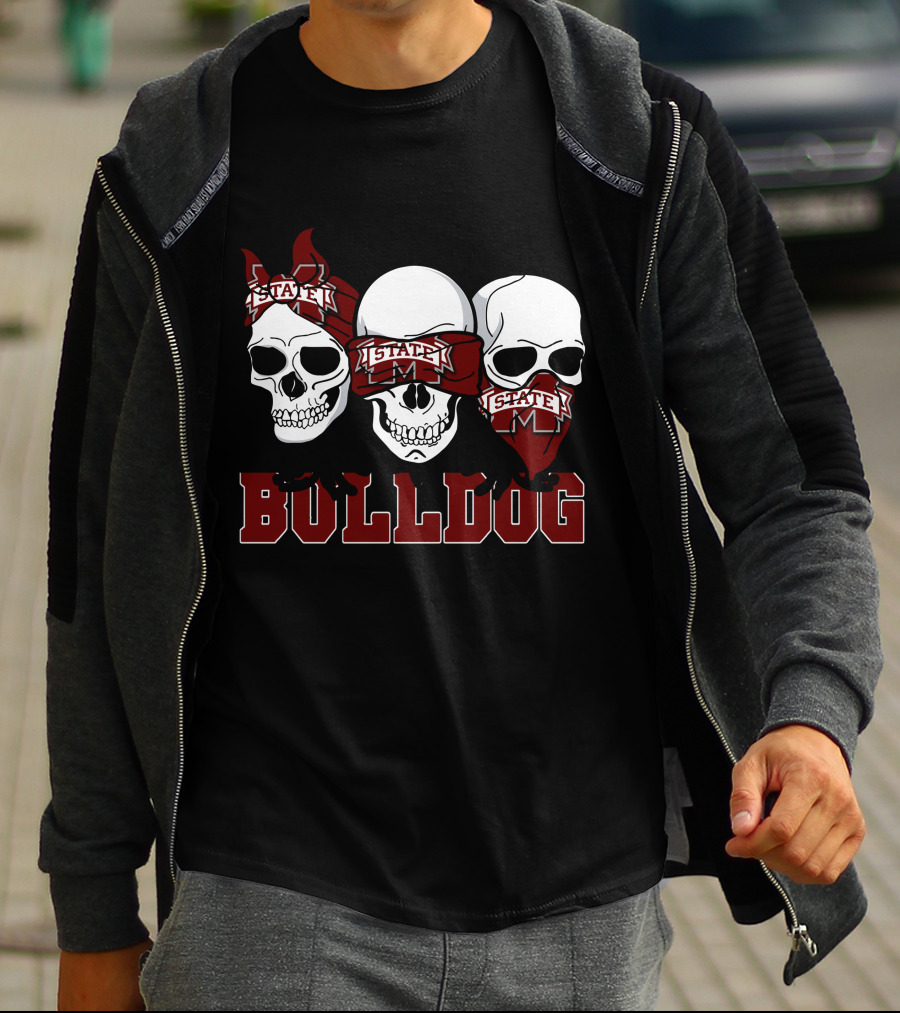 State Skull Bulldog Trio T-Shirt
