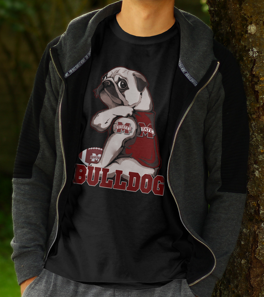 Pug Bulldogs Mississippi State Football State M T-Shirt