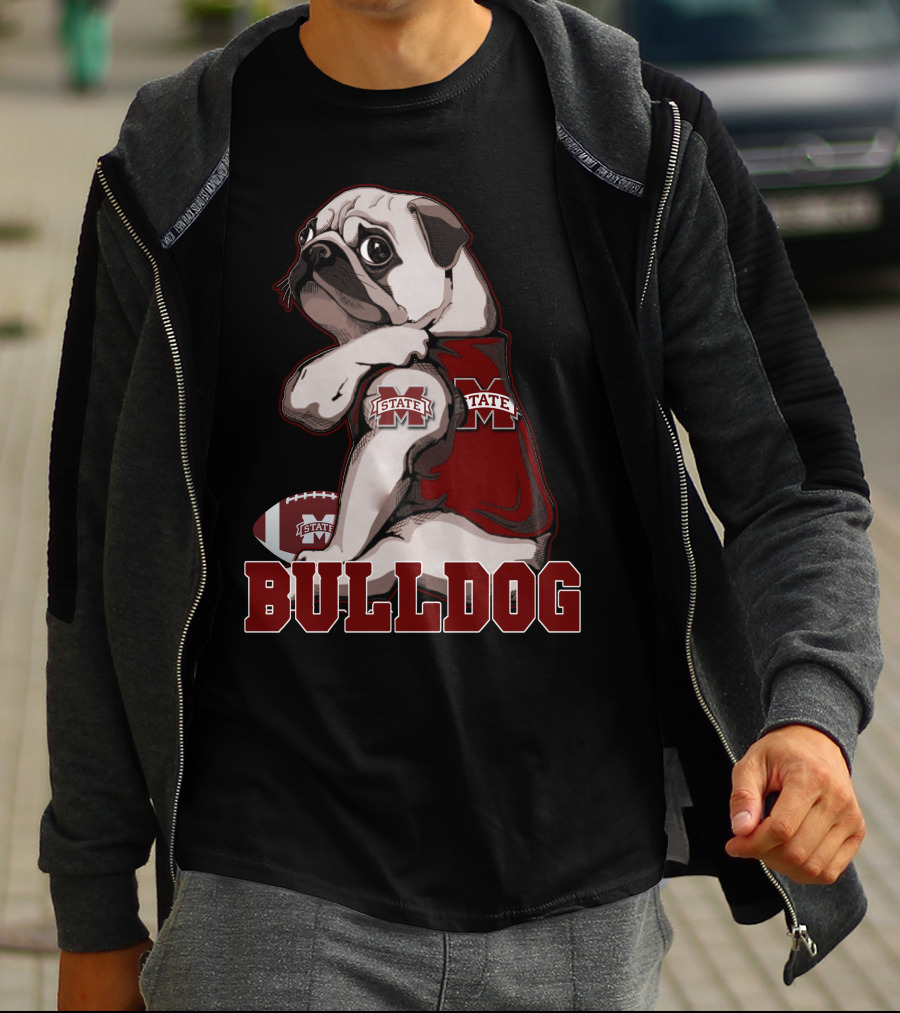 Pug Bulldogs Mississippi State Football State M T-Shirt