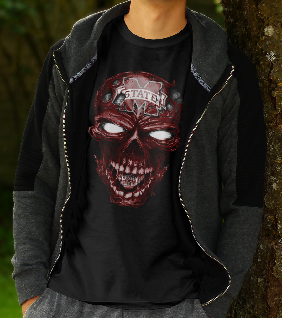 Mississippi State Bulldogs Skull T-Shirt