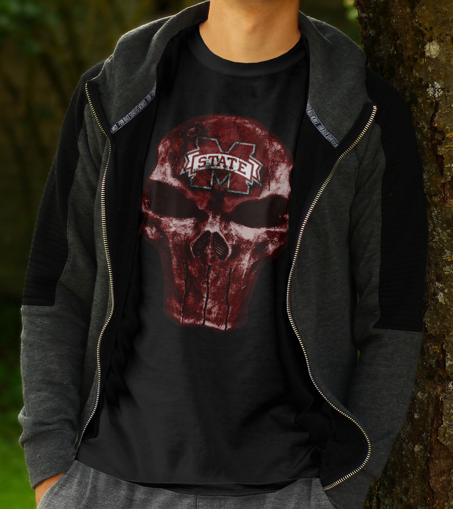 Skull Mississippi State Bulldogs M State T-Shirt