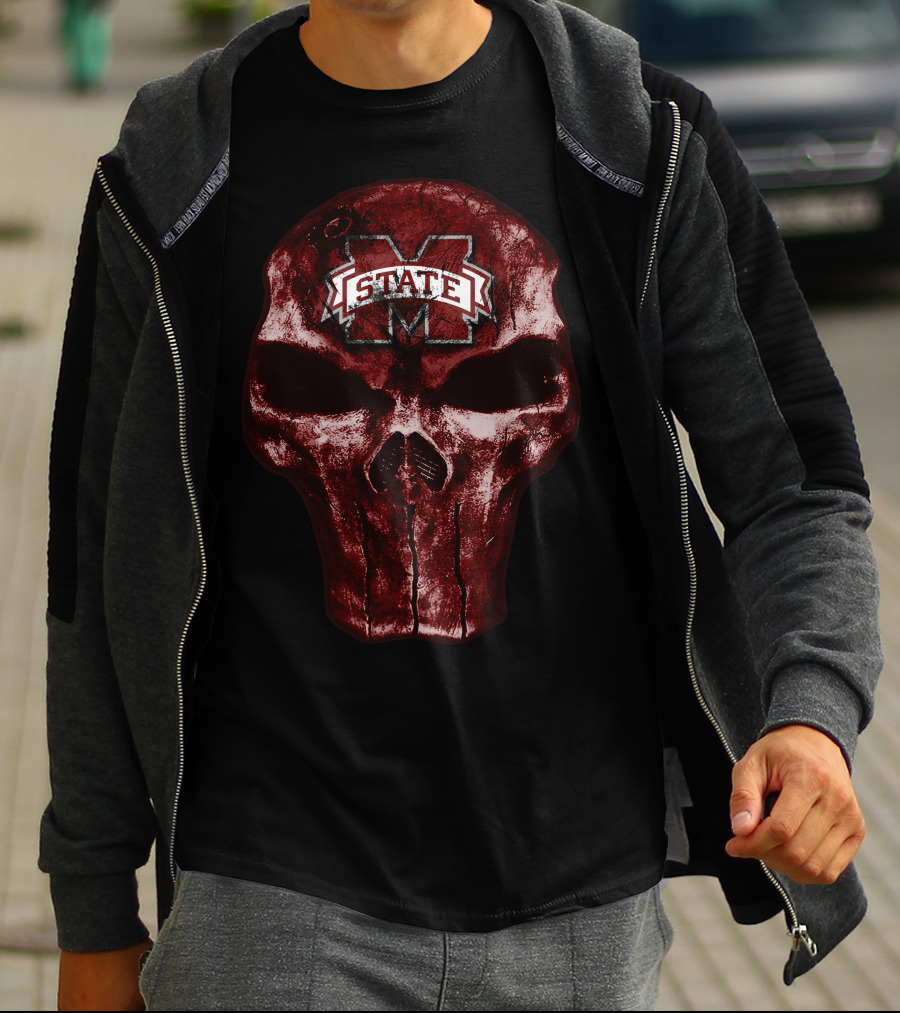 Skull Mississippi State Bulldogs M State T-Shirt