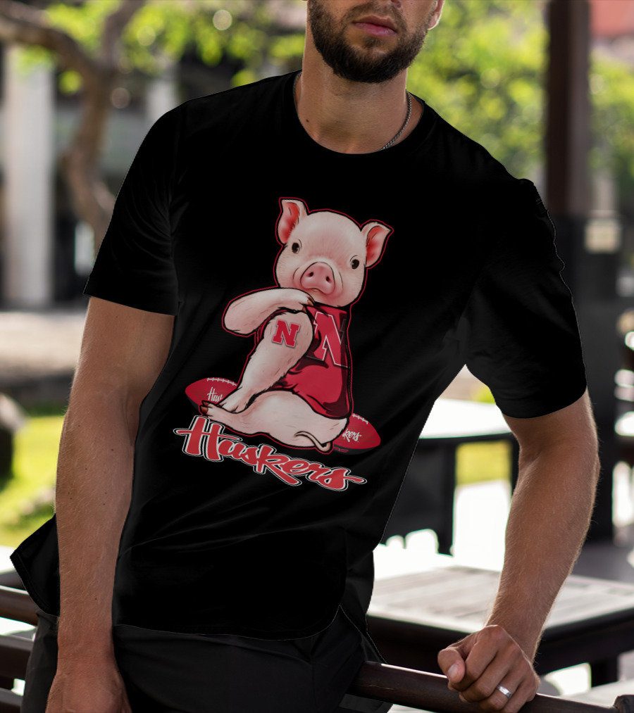Pig N Nebraska Huskers Football T-Shirt