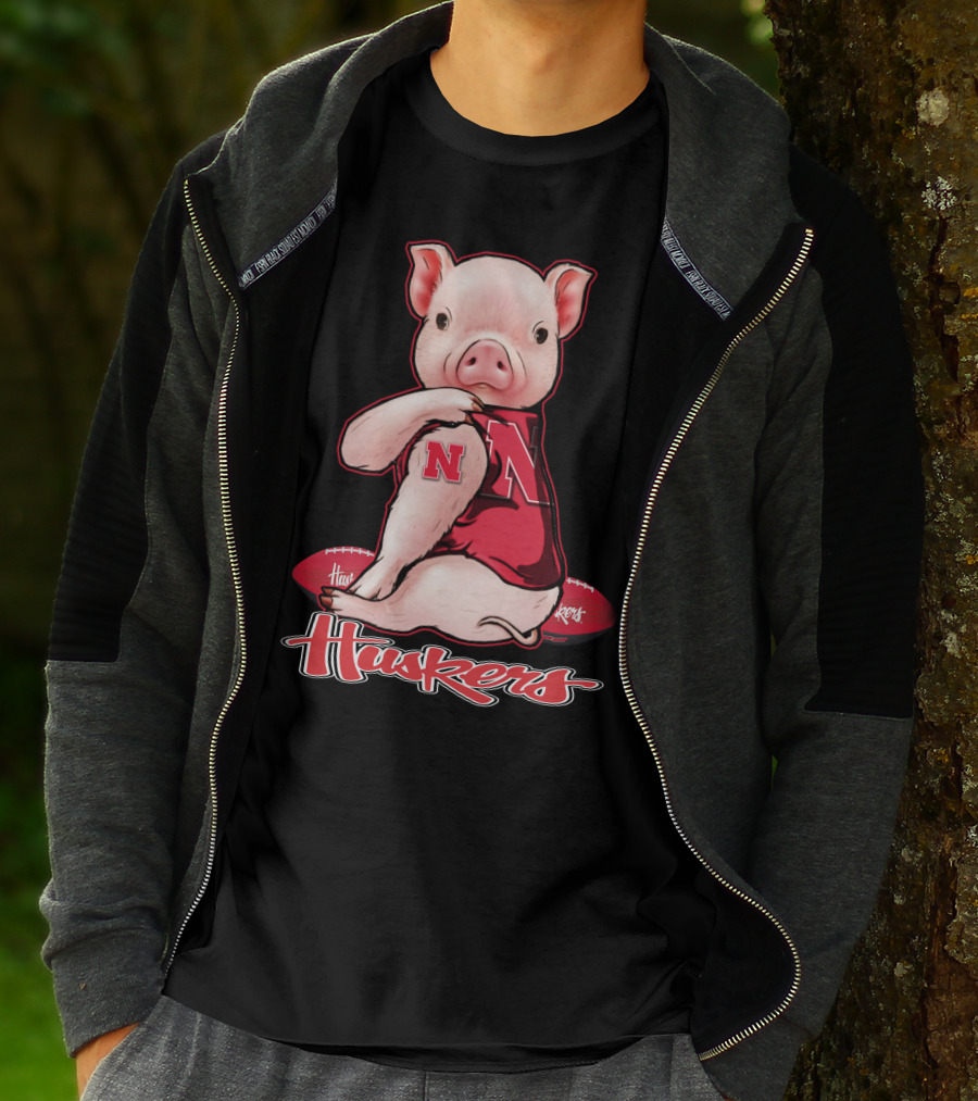 Pig N Nebraska Huskers Football T-Shirt
