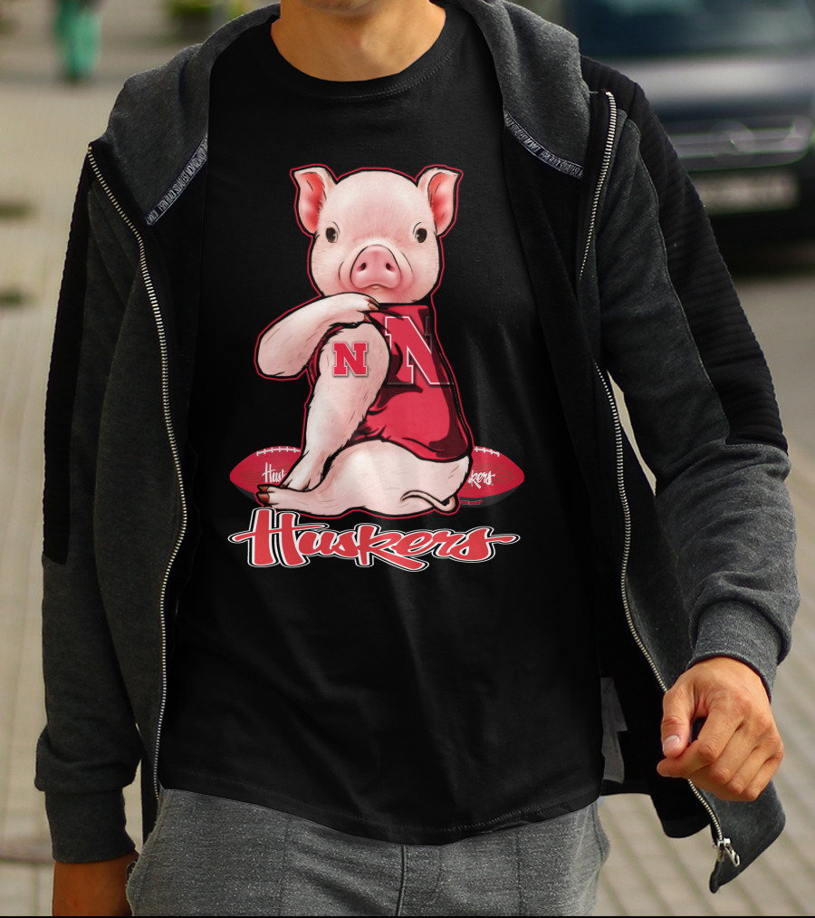 Pig N Nebraska Huskers Football T-Shirt