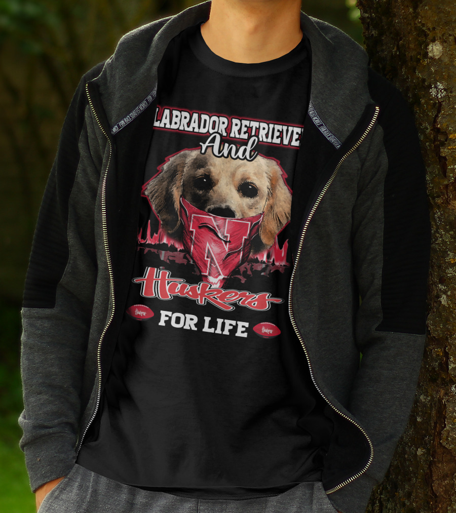 Labrador Retriever And Huskers For Life T-Shirt