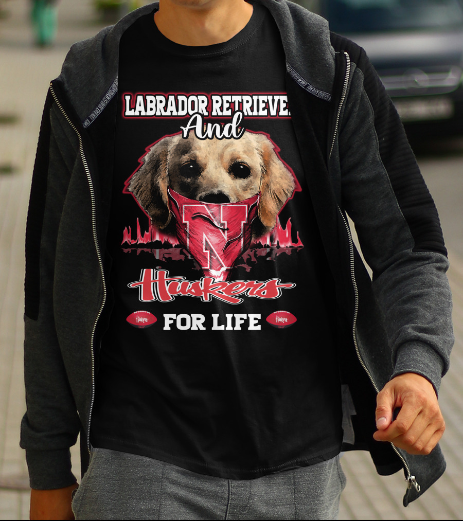 Labrador Retriever And Huskers For Life T-Shirt