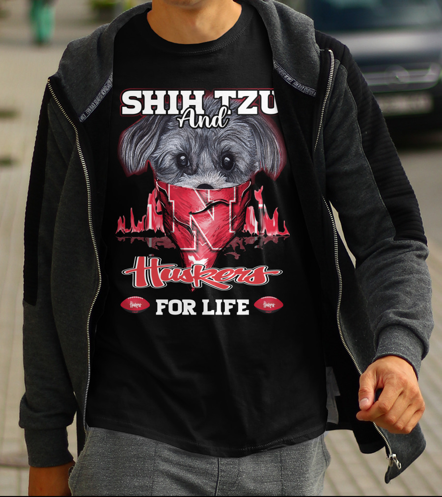 Shih Tzu And Huskers For Life T-Shirt