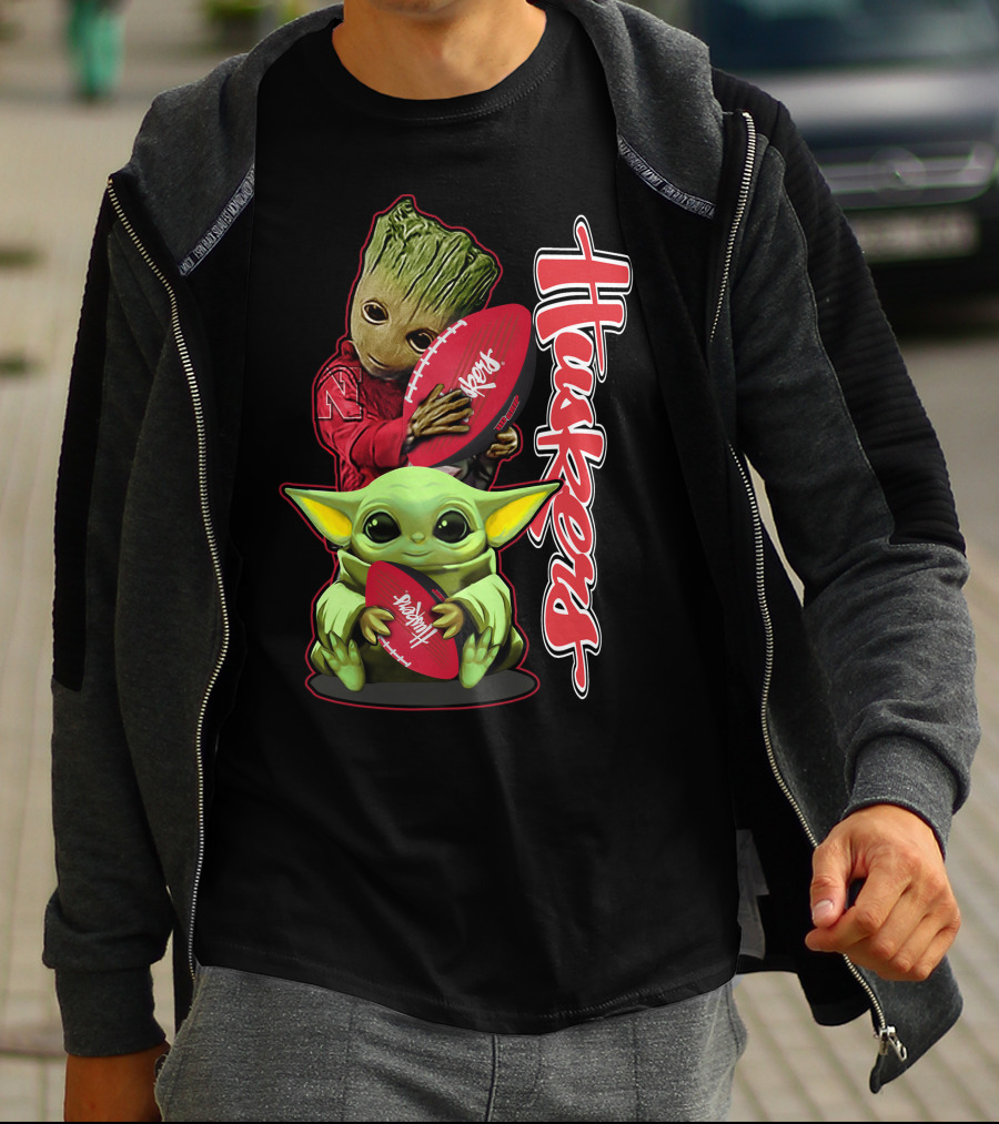 Grzd Nebraska Cornhuskers Huskers Football Baby Alien Tree Creature T-Shirt