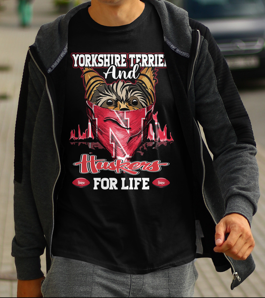 Yorkshire Terrier And Huskers For Life T-Shirt