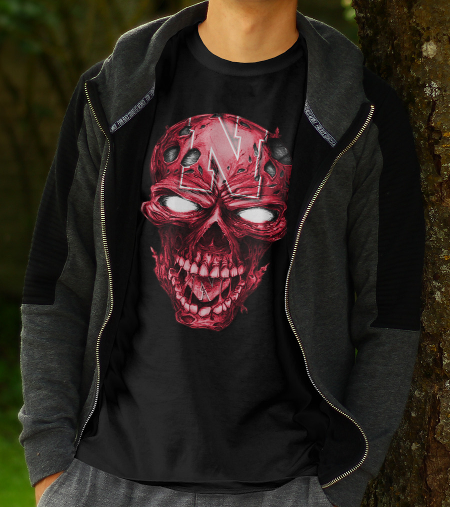 Nebraska Cornhuskers Skull With N T-Shirt