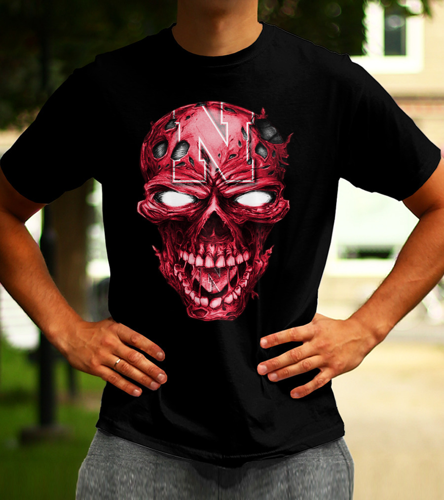 Nebraska Cornhuskers Skull With N T-Shirt