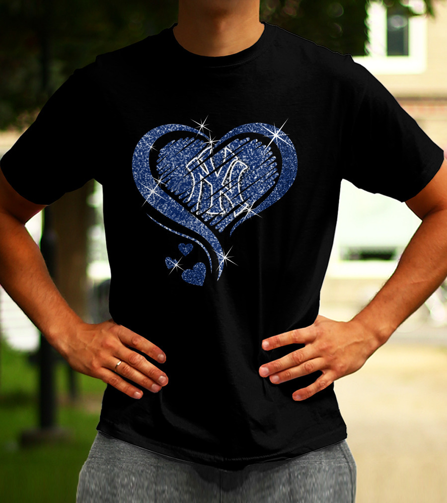 Heart Diamond Sparkling New York Yankees T-Shirt