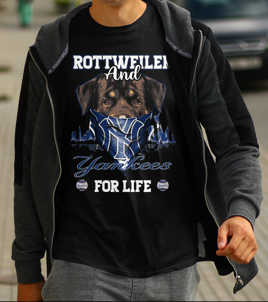 Rottweiler And Yankees For Life T-Shirt