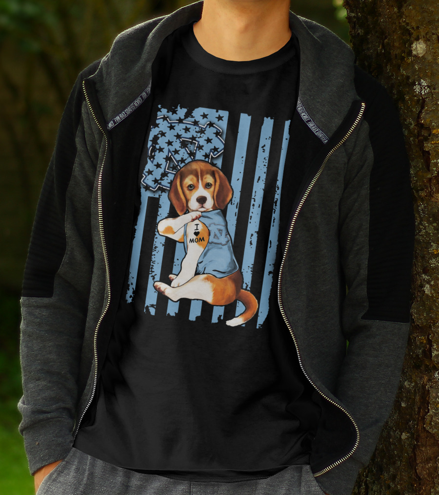 I ❤️ Mom Beagle North Carolina Tar Heels T-Shirt