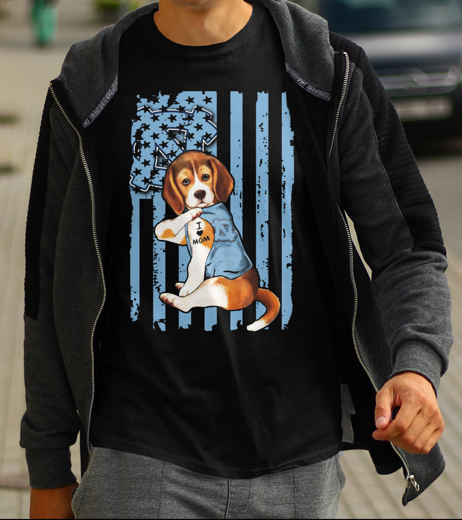 I ❤️ Mom Beagle North Carolina Tar Heels T-Shirt