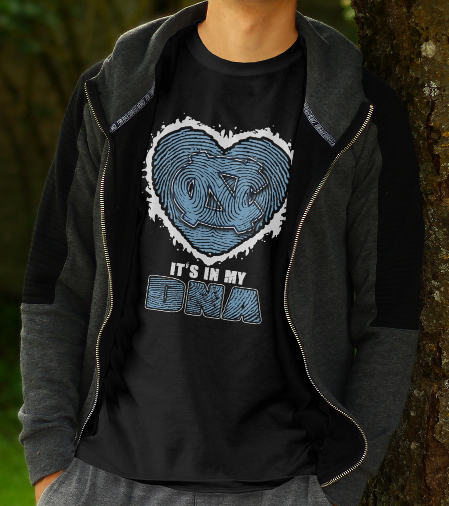 North Carolina Tar Heels It's In My DNA Heart T-Shirt