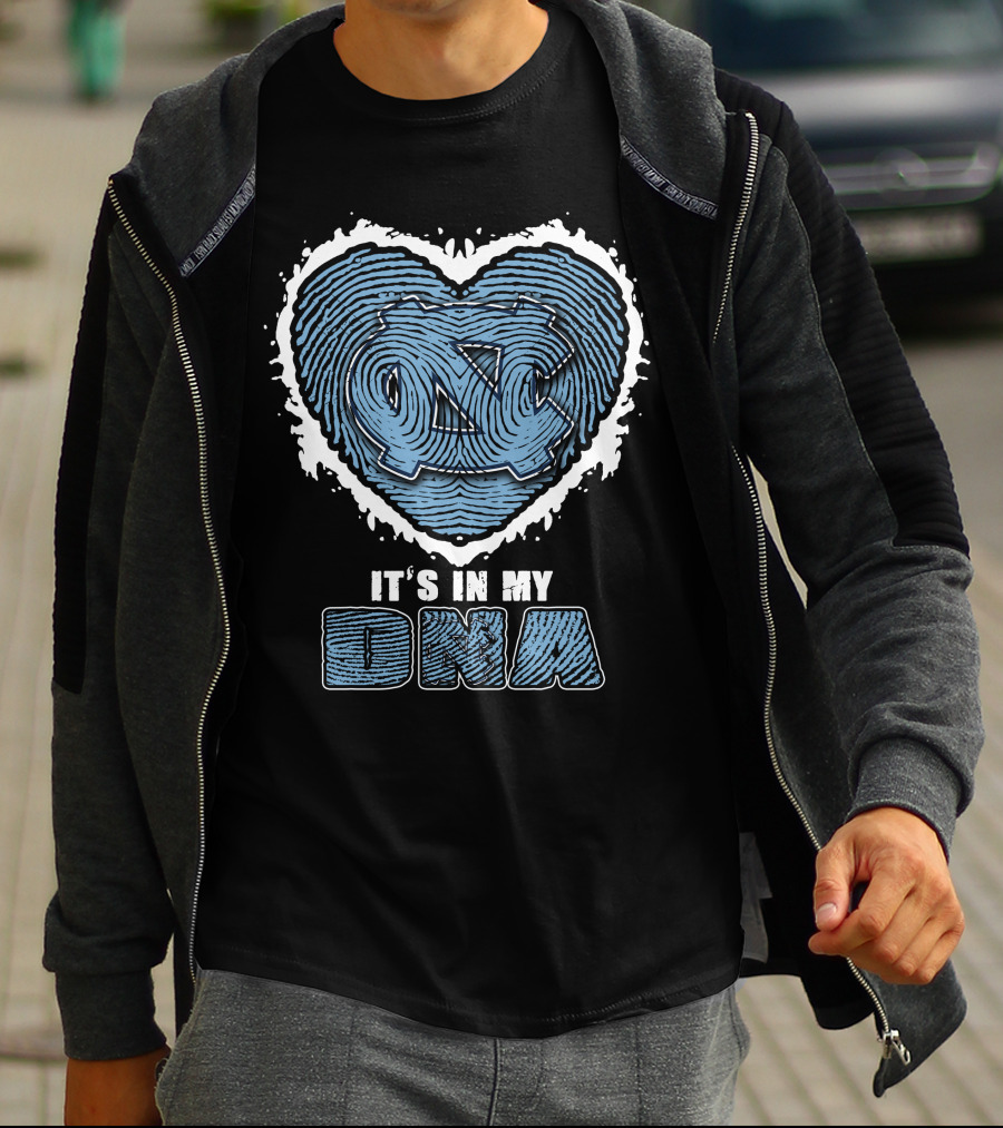 North Carolina Tar Heels It's In My DNA Heart T-Shirt