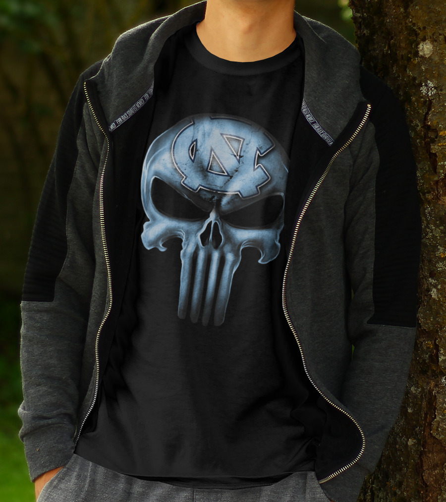 Skull Logo North Carolina Tar Heels T-Shirt