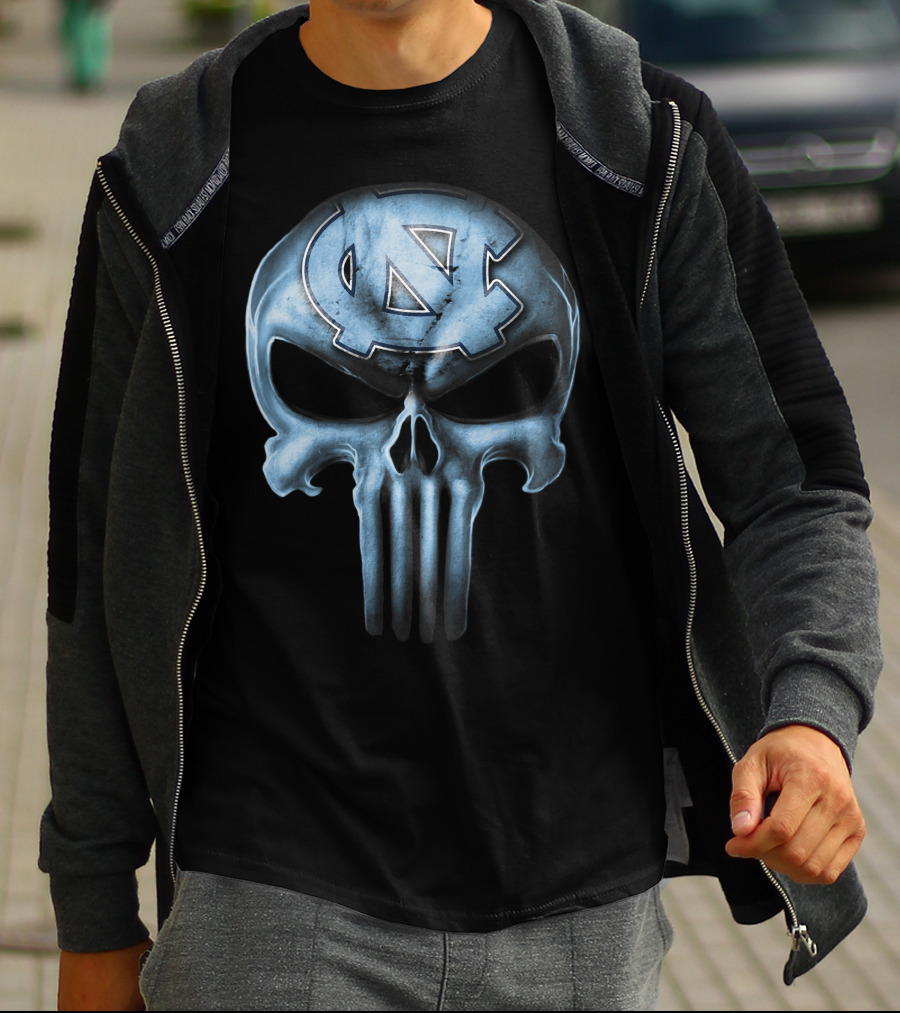 Skull Logo North Carolina Tar Heels T-Shirt