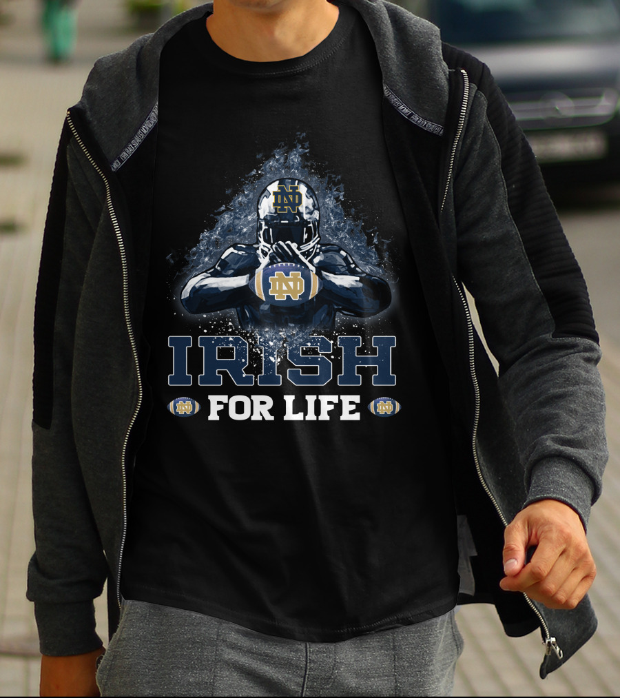 Notre Dame Football Irish For Life T-Shirt