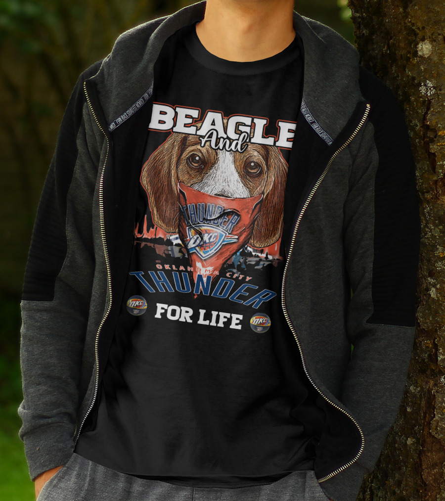 Beagle And Oklahoma City Thunder For Life T-Shirt