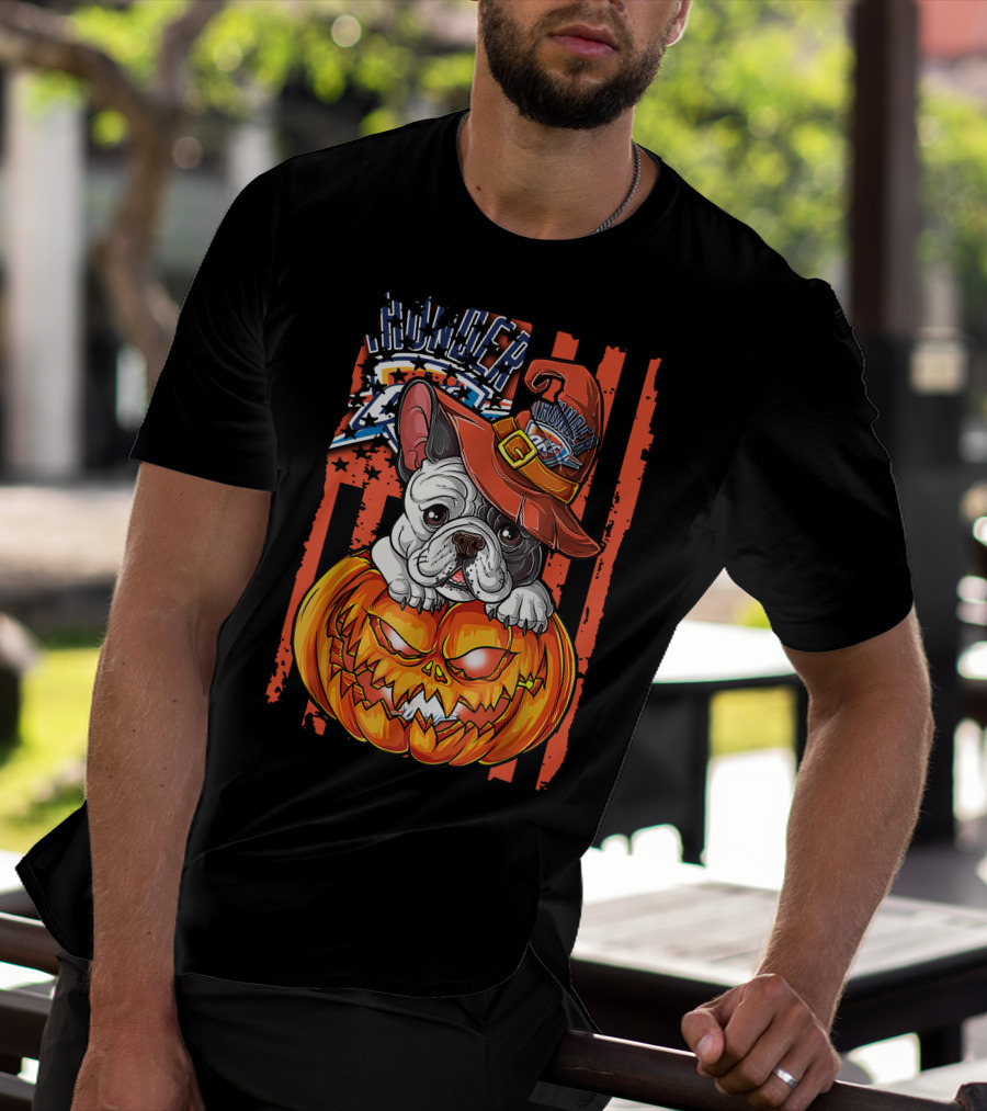 Hlw Bulldog Oklahoma City Thunder Halloween Pumpkin T-Shirt